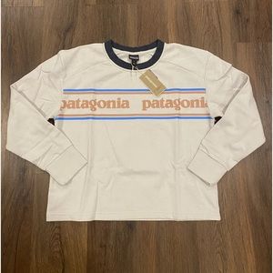 Patagonia Lightweight Crew Sweatshirt Girls NWT Cornice Grey Large Size 12